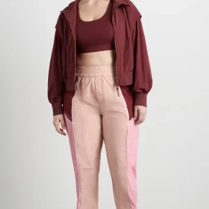 Best Sale Aje ATHLETICA Gathered Cut Out Jacket 737 Burnt Burgundy/Bonbon Pink