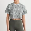 Flash Sale Aje ATHLETICA Geo Print Crop T-Shirt 105 Geo Print/White