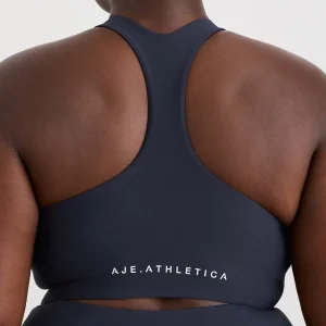 Best Sale Aje ATHLETICA High Neck Scuba Bra 330 Galaxy Blue