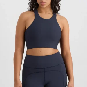 Best Sale Aje ATHLETICA High Neck Scuba Bra 330 Galaxy Blue