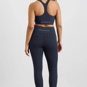 Best Sale Aje ATHLETICA High Neck Scuba Bra 330 Galaxy Blue