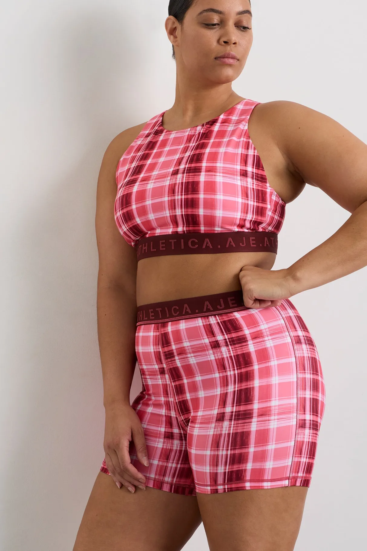 high_neck_sports_bra__14.webp Best Aje ATHLETICA High Neck Sports Bra 374 Blurred Pink Check