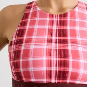 Best Aje ATHLETICA High Neck Sports Bra 374 Blurred Pink Check
