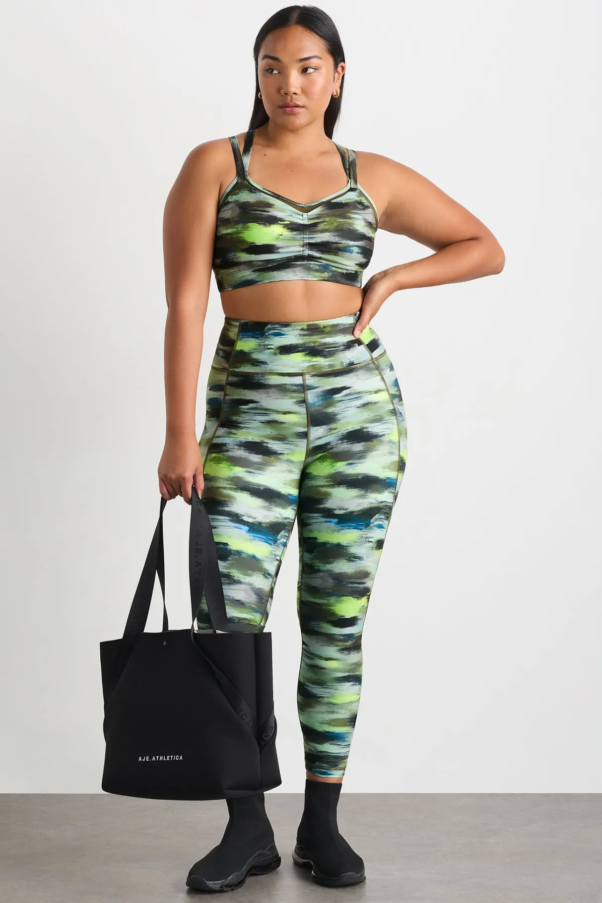 high_rise__legging__6-5.webp Flash Sale Aje ATHLETICA High Rise 7/8 Legging 203 Khaki Brushstroke