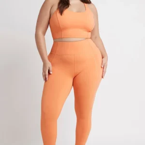 Best Aje ATHLETICA High Rise 7/8 Logo Legging 203 Tangerine Orange-Sand