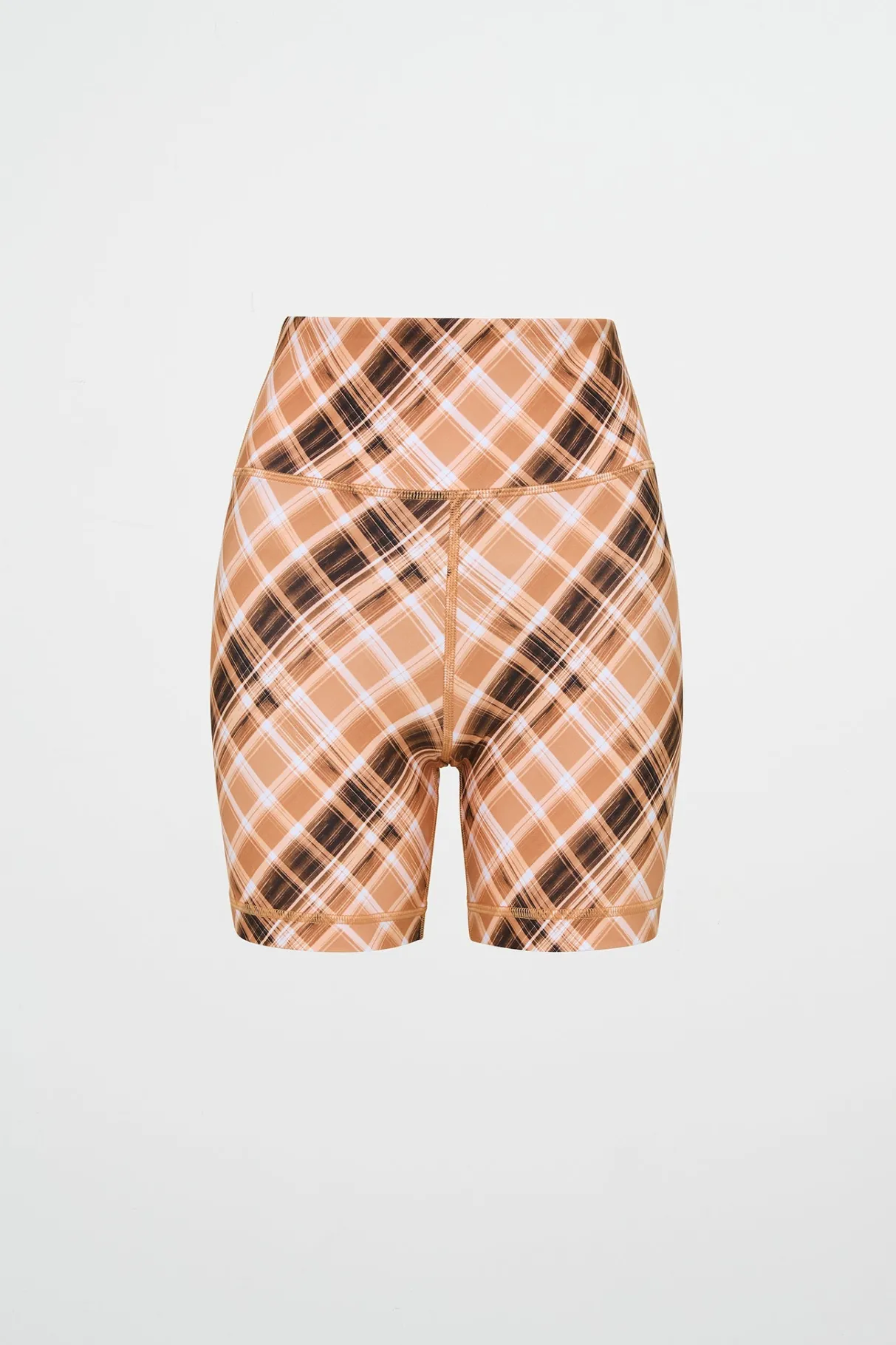high_rise_bike_shorts__1-4.webp Online Aje ATHLETICA High Rise Bike Shorts 607 Blurred Tan Check