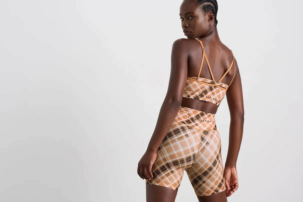 high_rise_bike_shorts__14-3.webp Online Aje ATHLETICA High Rise Bike Shorts 607 Blurred Tan Check