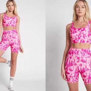 Best Sale Aje ATHLETICA High Rise Bike Shorts 607 Painterly Pink