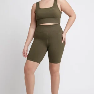 Fashion Aje ATHLETICA High Rise Bike Shorts 018 Khaki