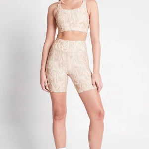 Best Sale Aje ATHLETICA High Rise Bike Shorts 607 Light Ivory Marble