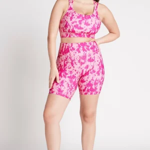 Best Sale Aje ATHLETICA High Rise Bike Shorts 607 Painterly Pink