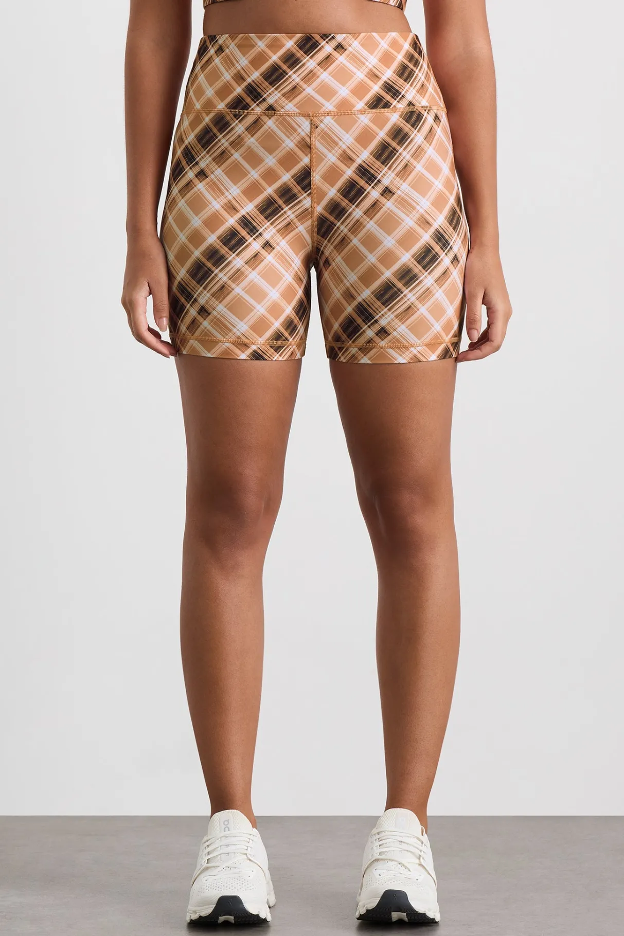 high_rise_bike_shorts__6-4.webp Online Aje ATHLETICA High Rise Bike Shorts 607 Blurred Tan Check