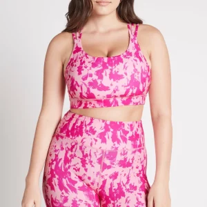 Best Sale Aje ATHLETICA High Rise Bike Shorts 607 Painterly Pink