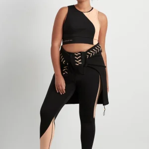 Cheap Aje ATHLETICA High Rise Colour Block 7/8 Legging 226 Black/Beige