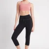Outlet Aje ATHLETICA High Rise Contrast 3/4 Leggings 207 Black/Rose Pink