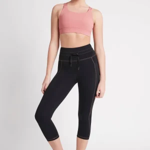 Outlet Aje ATHLETICA High Rise Contrast 3/4 Leggings 207 Black/Rose Pink