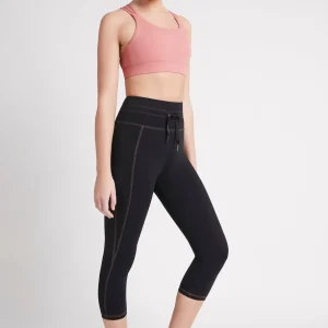 Outlet Aje ATHLETICA High Rise Contrast 3/4 Leggings 207 Black/Rose Pink