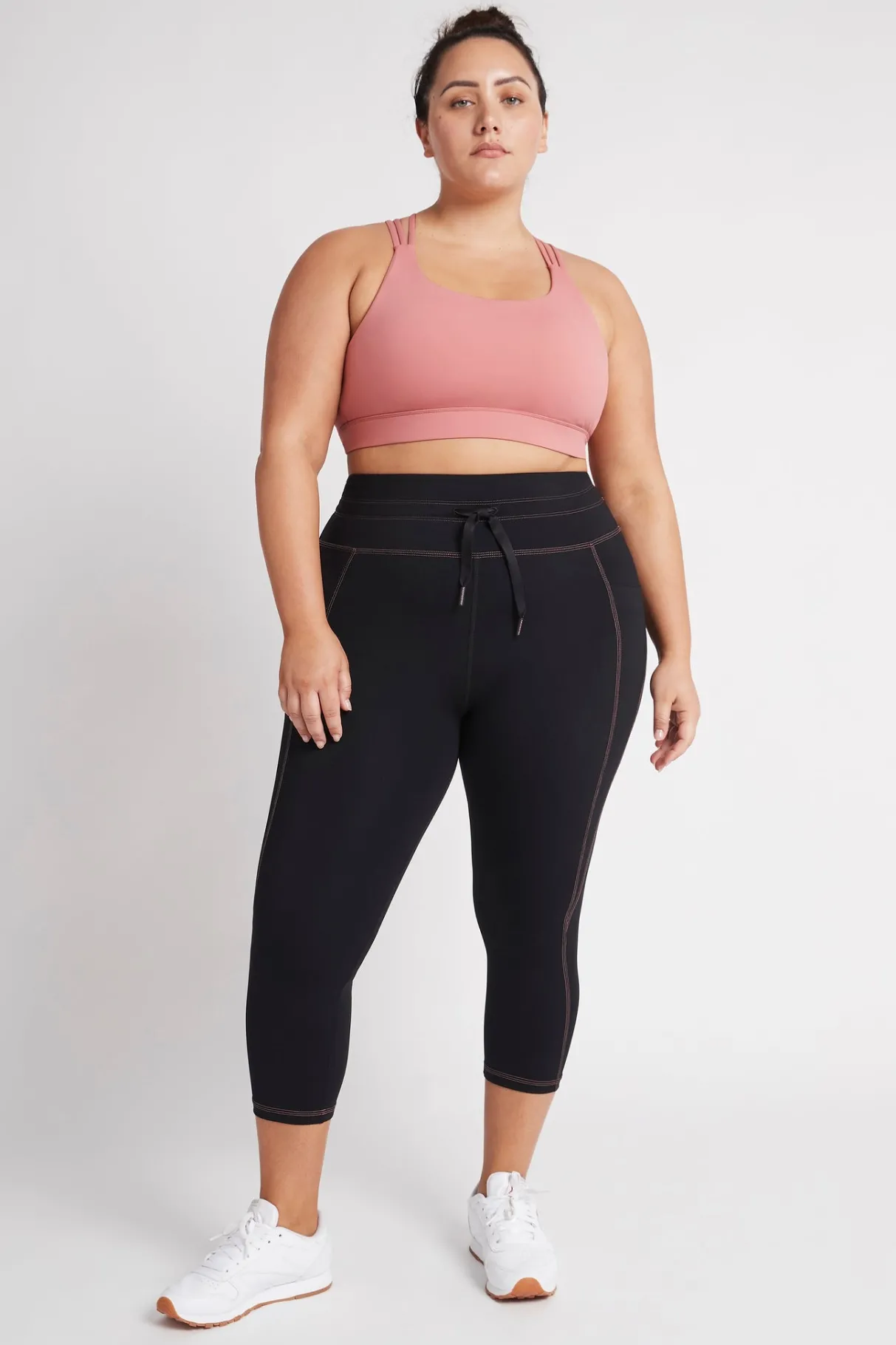 high_rise_contrast__leggings__5.webp Outlet Aje ATHLETICA High Rise Contrast 3/4 Leggings 207 Black/Rose Pink