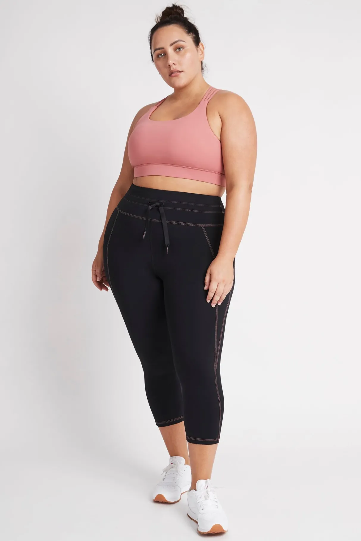high_rise_contrast__leggings__7.webp Outlet Aje ATHLETICA High Rise Contrast 3/4 Leggings 207 Black/Rose Pink