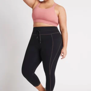 Outlet Aje ATHLETICA High Rise Contrast 3/4 Leggings 207 Black/Rose Pink