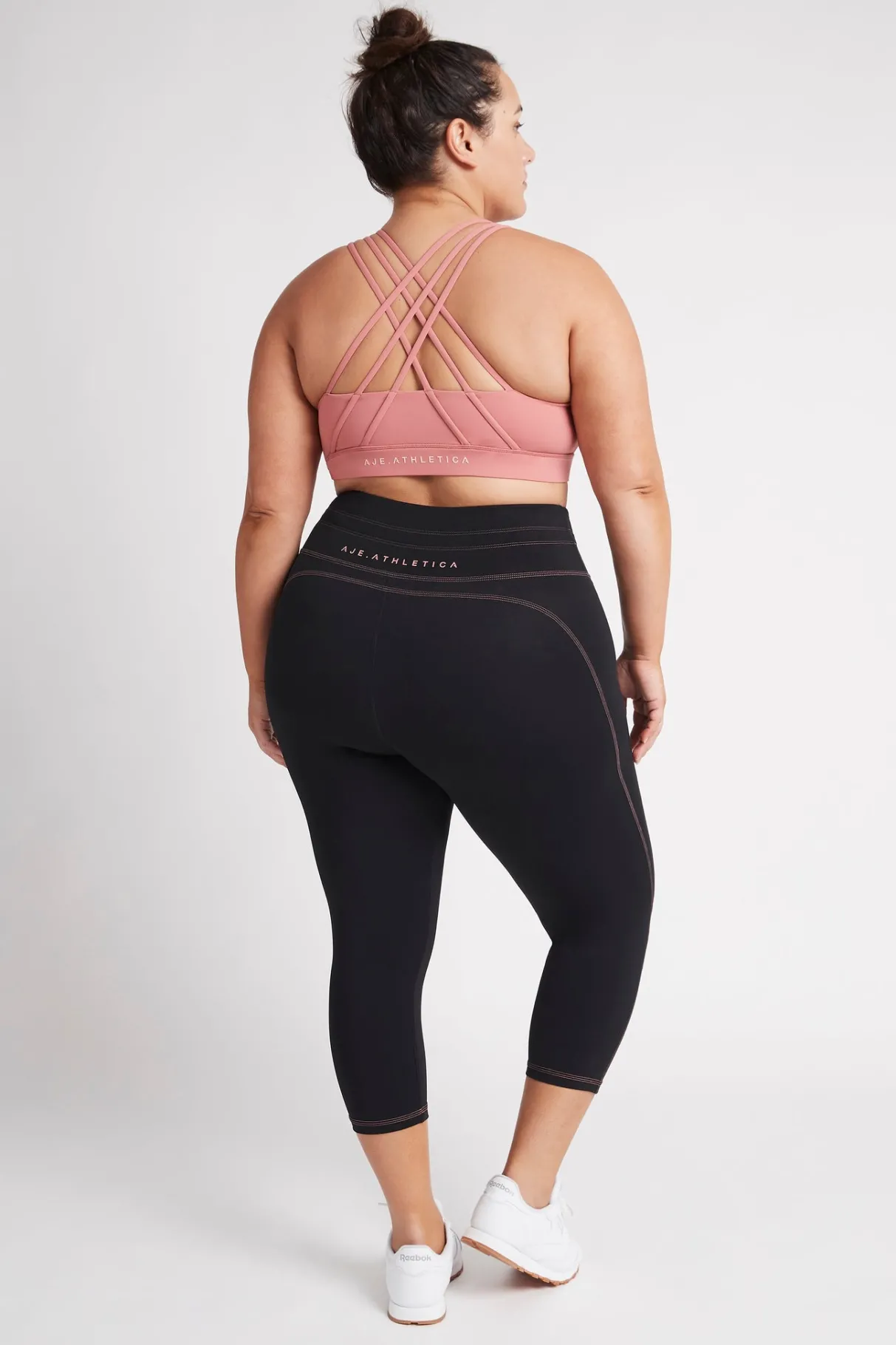 high_rise_contrast__leggings__9.webp Outlet Aje ATHLETICA High Rise Contrast 3/4 Leggings 207 Black/Rose Pink