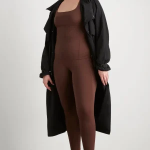Shop Aje ATHLETICA High Rise Drawstring Full Length Legging 225 Dark Chocolate