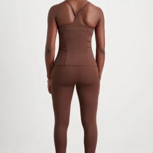 Shop Aje ATHLETICA High Rise Drawstring Full Length Legging 225 Dark Chocolate