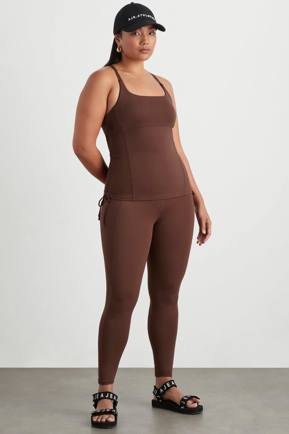 high_rise_drawstring_full_length_legging__7.webp Shop Aje ATHLETICA High Rise Drawstring Full Length Legging 225 Dark Chocolate