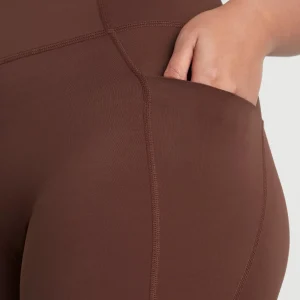 Shop Aje ATHLETICA High Rise Drawstring Full Length Legging 225 Dark Chocolate