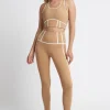 Cheap Aje ATHLETICA High Rise Full Length Bonded Seam Legging 209 Beige/Light Ivory