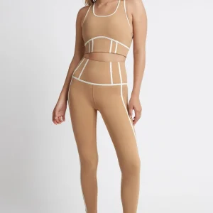 Cheap Aje ATHLETICA High Rise Full Length Bonded Seam Legging 209 Beige/Light Ivory