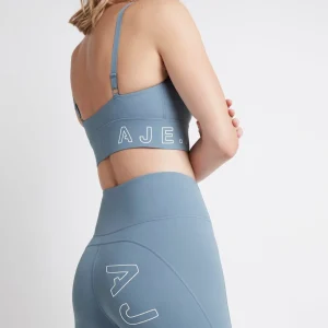Cheap Aje ATHLETICA High Rise Logo Full Length Legging 206 Storm Blue