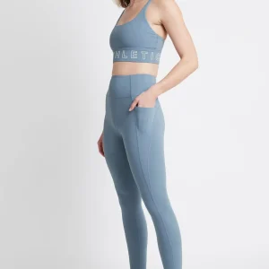 Cheap Aje ATHLETICA High Rise Logo Full Length Legging 206 Storm Blue