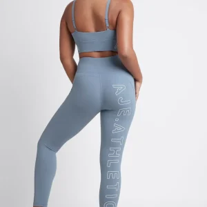 Cheap Aje ATHLETICA High Rise Logo Full Length Legging 206 Storm Blue
