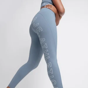 Cheap Aje ATHLETICA High Rise Logo Full Length Legging 206 Storm Blue