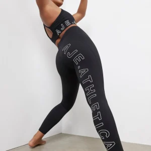 Outlet Aje ATHLETICA High Rise Logo Full Length Legging 206 Black/White