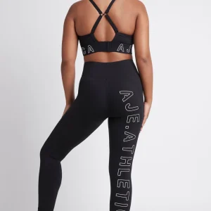 Outlet Aje ATHLETICA High Rise Logo Full Length Legging 206 Black/White