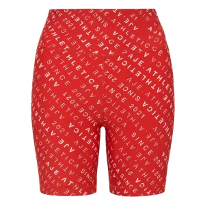 Online Aje ATHLETICA High Rise Logo Shorts 607 Garnet Red/Rose Quartz