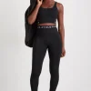 Hot Aje ATHLETICA High Rise Logotape Full Length Legging 208 Black/White
