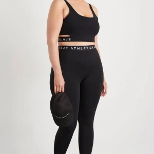 Hot Aje ATHLETICA High Rise Logotape Full Length Legging 208 Black/White
