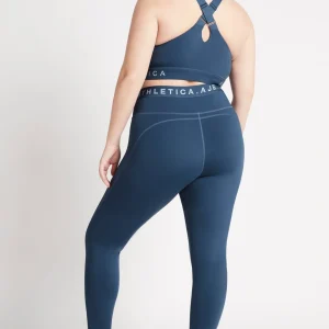 Clearance Aje ATHLETICA High Rise Logotape Full Length Legging 208 Midnight Blue/Steel Blue