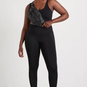 Hot Aje ATHLETICA High Rise Logotape Full Length Legging 208 Black/White