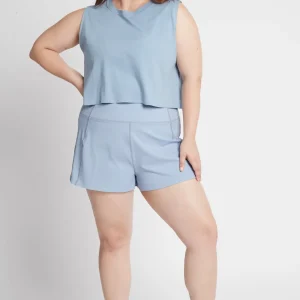 Flash Sale Aje ATHLETICA High Rise Logotape Running Short 602 Steel Blue