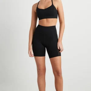 Best Sale Aje ATHLETICA High Rise Mesh Detail Bike Shorts 203 Black