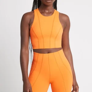 Best Sale Aje ATHLETICA High Rise Mid Length Bike Short 615 Orange
