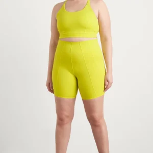 Outlet Aje ATHLETICA High Rise Mid Length Bike Short 615 Citrus Yellow