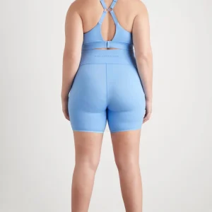 Outlet Aje ATHLETICA High Rise Mid Length Bike Short 615 Cerulean Blue