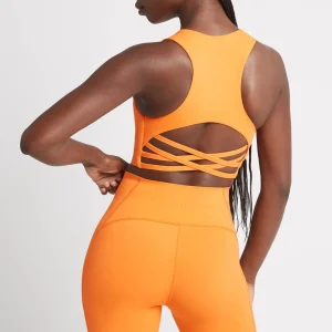Best Sale Aje ATHLETICA High Rise Mid Length Bike Short 615 Orange
