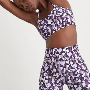 New Aje ATHLETICA High Rise Mid Length Bike Shorts 607 Lavender Painted Freeform