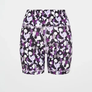 New Aje ATHLETICA High Rise Mid Length Bike Shorts 607 Lavender Painted Freeform